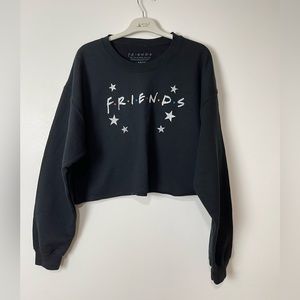 Freinds Cropped Sweatshirt Black Size L